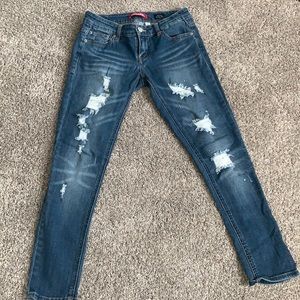 Distressed jeans